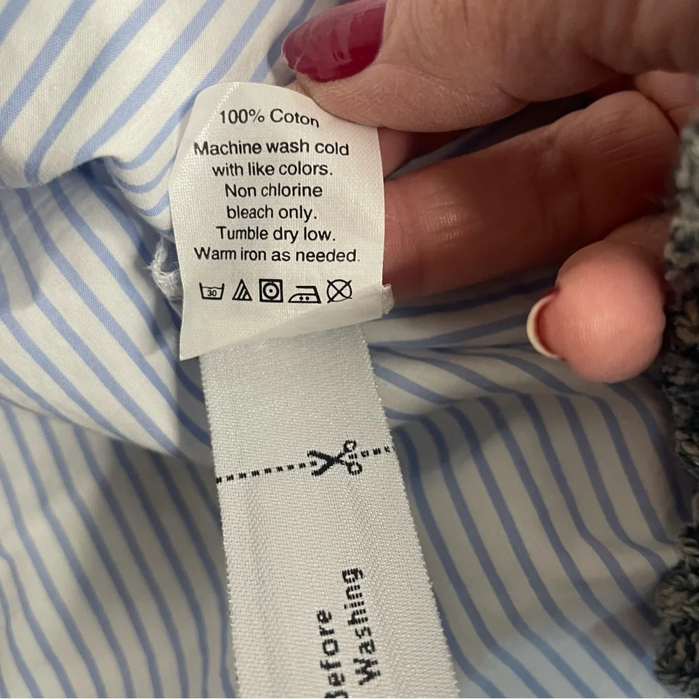 🌸MADEWELL* Off The Shoulder Stripe Blouse - Picture 7 of 7